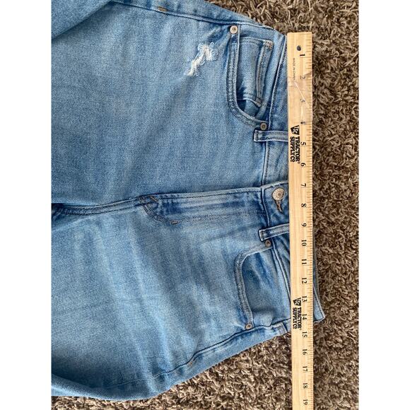 American Eagle Mom Jean Women Size 8 Regular Stretch Tapered Straight - Picture 7 of 8